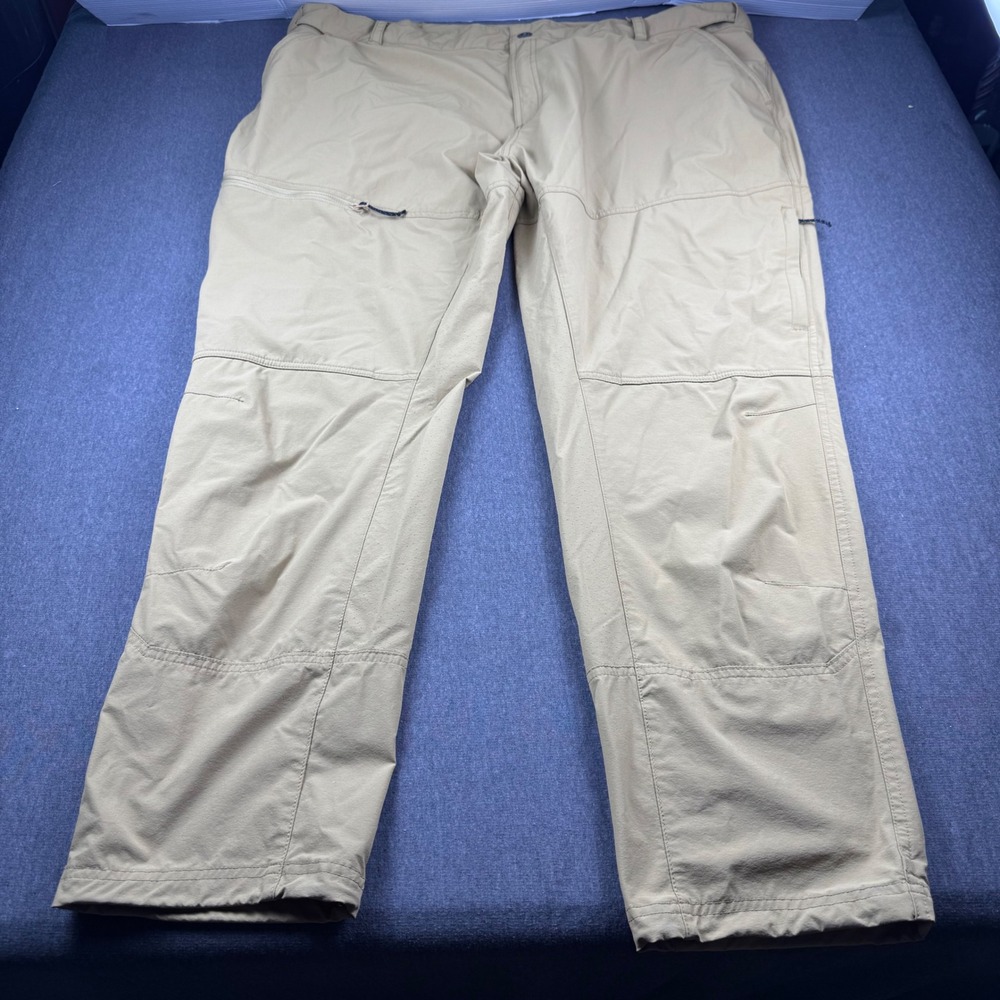 Magellan Outdoors Mens 3XL Classic Fit Hiking Pants Tan Water‎ Repellent Khaki